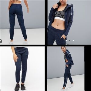 Small women ADIDAS Parley ZNE Knitted Legend Ink Slim Pants Navy Blue